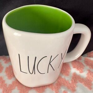 Rae Dunn St Patrick’s Day “LUCKY' Mug Irish ☘️ Green coffee mug